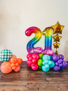 SIGNATURE NUMBER STACK bOp Cluster Balloon Bouquet