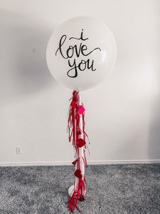 Handlettered Jumbo Balloons