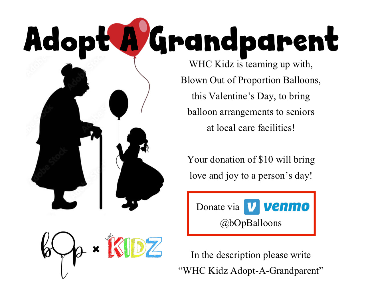 Adopt-A-Grandparent Balloon Bouquet Sponsor