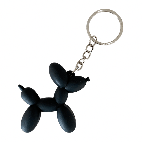 Gunmetal Balloon Dog Keychain